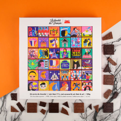 Coffret 36 carrés – Chocolat des Français