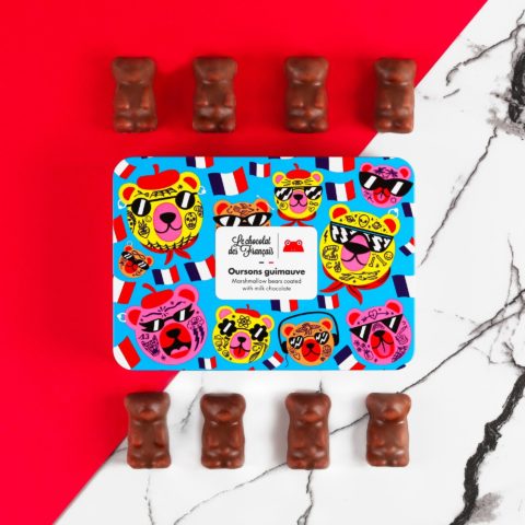 Coffret - 12 oursons guimauves au chocolat