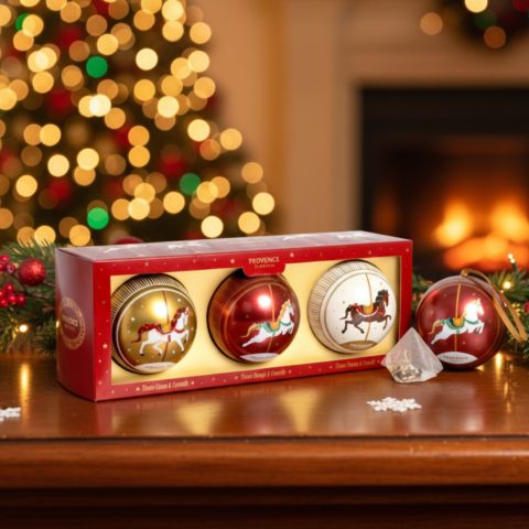 Coffret de 3 boules de noël tisanes féeriques