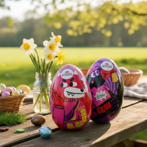 Oeuf métal "le corbeau et le renard"